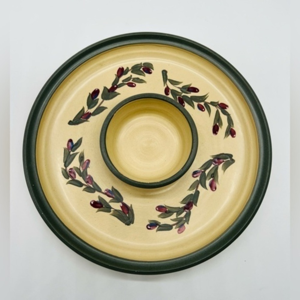 Christmas Olde Cape Cod Stoneware Vintage large 12” serving dish